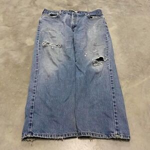 Vintage y2k 90s Levi's baggy wide leg light wash denim grunge faded jeans